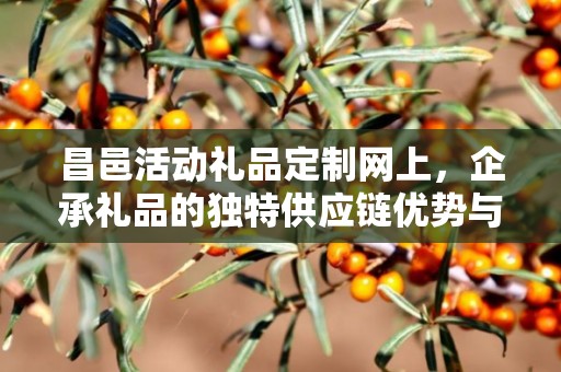 昌邑活动礼品定制网上，企承礼品的独特供应链优势与一站式服务体验