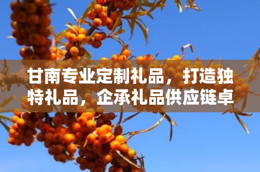 甘南专业定制礼品，打造独特礼品，企承礼品供应链卓越服务
