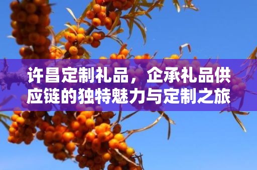 许昌定制礼品，企承礼品供应链的独特魅力与定制之旅