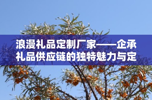 浪漫礼品定制厂家——企承礼品供应链的独特魅力与定制体验